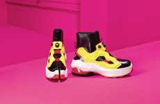 Bright Split-Toe Heeled Sneakers