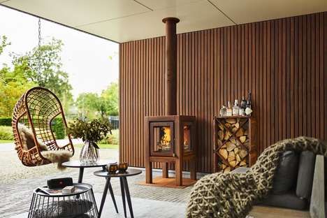 Industrial Exterior Fireplaces