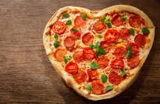 Romantic Heart-Shaped Pizzas