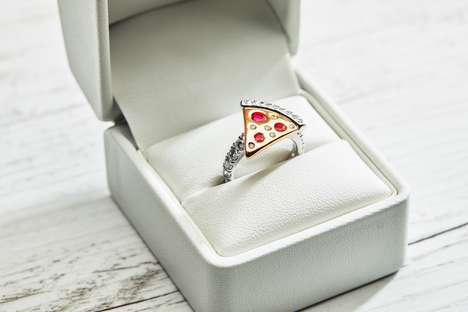 Pizza-Themed Engagement Rings