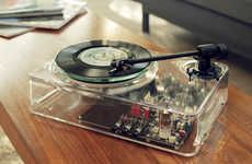 Sleek Transparent Turntables