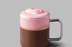 Blended Raspberry Hot Chocolates