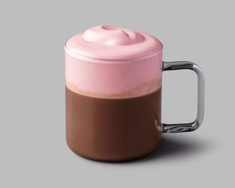 Blended Raspberry Hot Chocolates