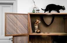 Cat-Friendly Wooden Cabinets