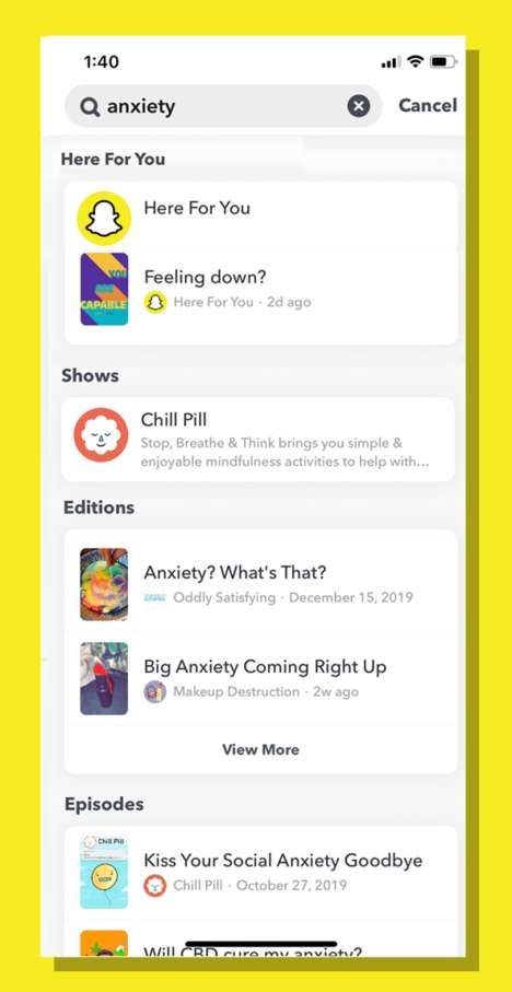 In-App Mental Health Resources
