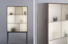 Subtle Silhouette Storage Cabinets