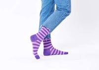 Stripped Monster-Themed Socks Image 3