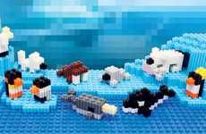 Pixelated 3D Building Toys