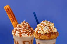 Churro-Topped Icy Drinks