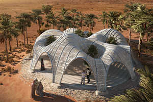 3D-Printed Desert Oasis Pavilions