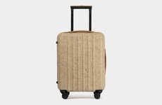 Natural Fiber Shell Suitcases