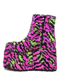 Vibrant Zebra Print Footwear Image 2