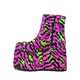 Vibrant Zebra Print Footwear Image 2