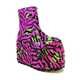 Vibrant Zebra Print Footwear Image 3