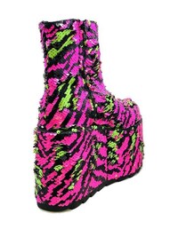 Vibrant Zebra Print Footwear Image 4