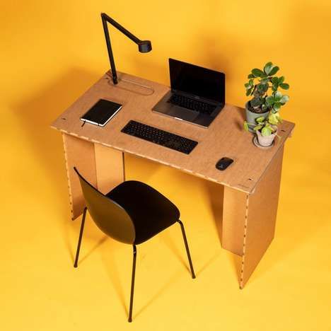 Work-from-Home Cardboard Desks