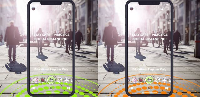 AR Social Distancing Lenses