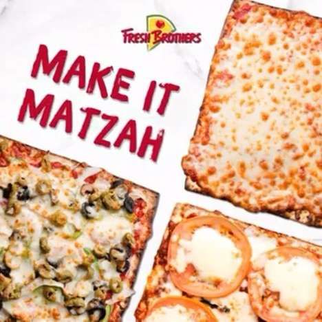 Festive Matzah Crust Pizzas