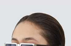Unisex Polished Steel Sunglasses