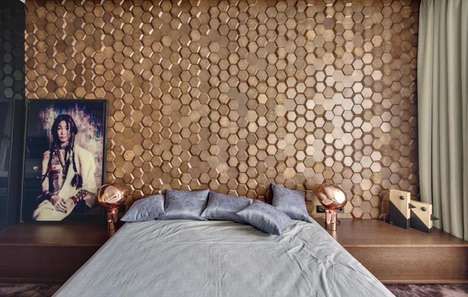 3D Honeycomb Accent Walls
