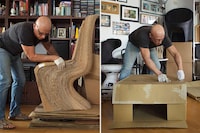 Layered Recycled Cardboard Furniture Image 7