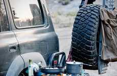 Wheel-Mounted Camping Tables