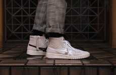 Suede Asymmetrical High-Cut Shoes