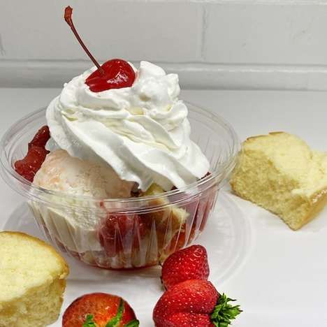 Seasonal Strawberry Shortcake Sundaes