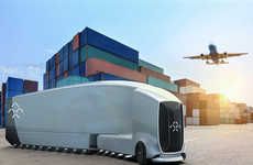 Autonomous Aerodynamic Shipping Trucks