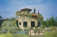 Spiraling Greenery-Topped Homes