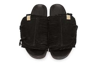 Supple Suede Frayed Sandals Image 2