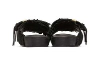 Supple Suede Frayed Sandals Image 4