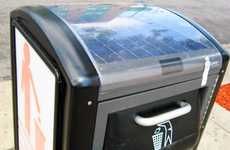 Solar Powered Trash Cans