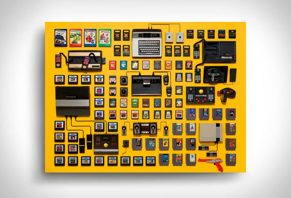 Nostalgic Historical Gaming Puzzles : Video Games Collection Puzzle