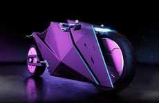 Low-Slung Geometric Motorcycles