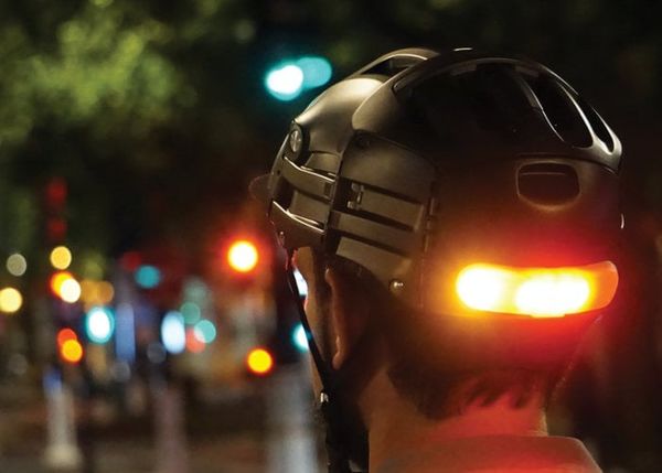 bicycle helmet with indicators