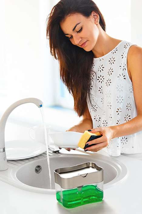 Soap-Dispensing Sponge Caddies