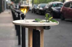 Roadside Poll-Mounted Tables