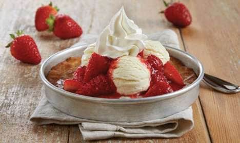 Strawberry Topped Skillet Cookies