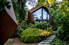 Sculpted Wooden Office Pods