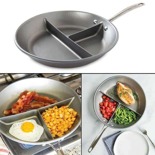 Sectioned Stovetop Cookware : Divided Pan