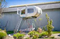 Elevated Upcycled Camping Pods