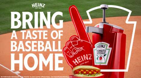 Nostalgic Baseball-Themed Ketchup Ads