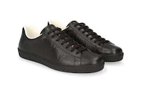 Luxurious Black Leather Sneakers Image 2