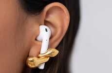 Wireless Earphone-Supporting Earrings
