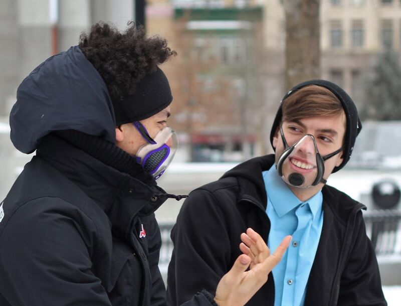 Transparent Fan-Equipped Face Masks