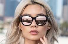 Connected Cat Eye Sunglasses