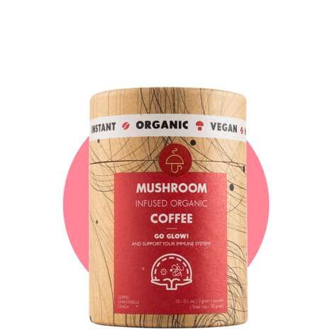Mushroom-Infused Organic Instant Coffees