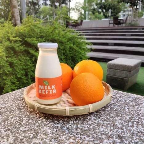 Orange-Flavored Kefir Beverages