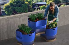 Recycled Urbanite Gardener Planters